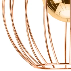 Hängelampe Metall Schwarz Kupfer Ø 24 cm verstellbar Retro