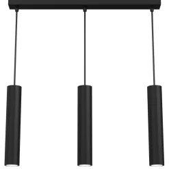 Hängelampe Metall Schwarz Modern 3-flammig GU10 VISHAL