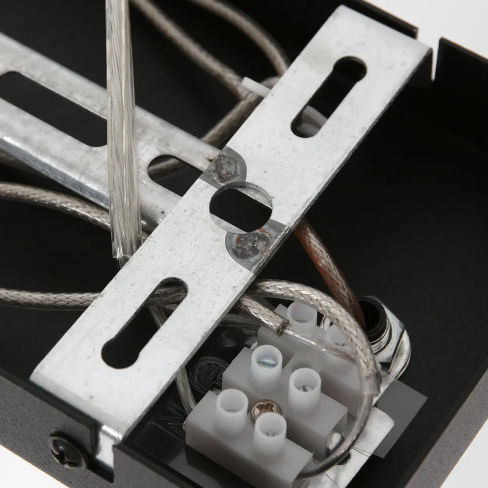 Hängelampe Metall Stoff in Schwarz Silber 140 cm lang