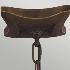 Hängelampe Metall Vintage Rustikal in Messing antik