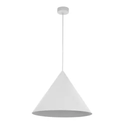 Hängelampe Metall Weiß Ø 50 cm H: max. 170 cm E27 Retro