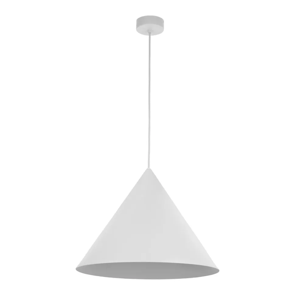 Hängelampe Metall Weiß Ø 50 cm H: max. 170 cm E27 Retro