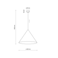 Hängelampe Metall Weiß Ø 50 cm H: max. 170 cm E27 Retro