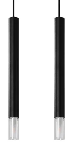 Hängelampe Modern 2-flammig G9 schmal Schwarz