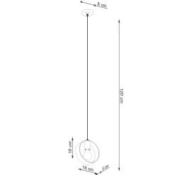 Hängelampe Modern rund Ø 18 cm Metall Weiß E27 HIAS