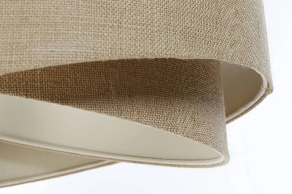 Hängelampe Natur E27 rund Ø 60 cm Stoff Modern verstellbar