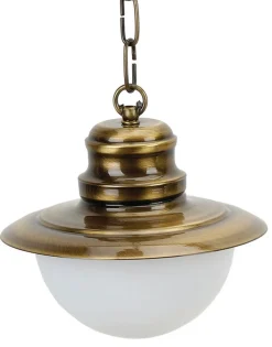 Hängelampe PELLA Messing Glas Maritim außen