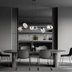 Hängelampe Rauchglas verstellbar 120 cm lang