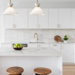 Hängelampe Retro Ø 35,8 cm Metall Glas E27 verstellbar in Gold