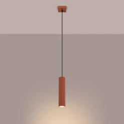 Hängelampe Rot schmal Ø 8 cm H: max. 118 cm GU10