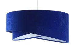 Hängelampe rund Ø 50 cm E27 Weiß Kobaltblau rund