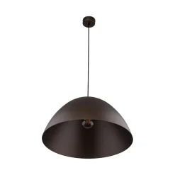 Hängelampe rund Ø 50 cm H: max. 1,7 m Braun Metall E27