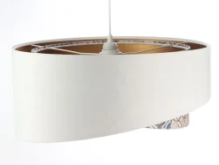 Hängelampe rund D: 50 cm E27 Stoff Velours Optik KARIM