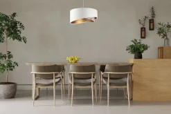 Hängelampe rund D: 50 cm E27 Stoff Velours Optik KARIM