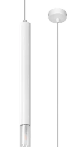 Hängelampe schmal Ø 4 cm Metall Glas G9 Zylinder Modern