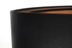 Hängelampe Schwarz Braun Gold E27 rund D: 50 cm Latex