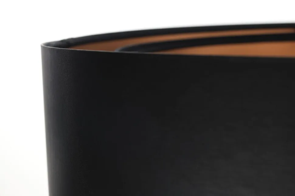 Hängelampe Schwarz Braun Gold E27 rund D: 50 cm Latex