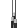 Hängelampe Schwarz Grau Ø 20 cm Metall Beton 3-flammig