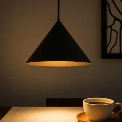 Hängelampe Schwarz GU10 Ø 20,5 cm Metall Retro Design