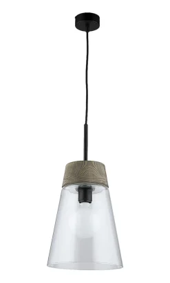 Hängelampe Schwarz Holz Ø23cm ARAVAE Küche Leuchte