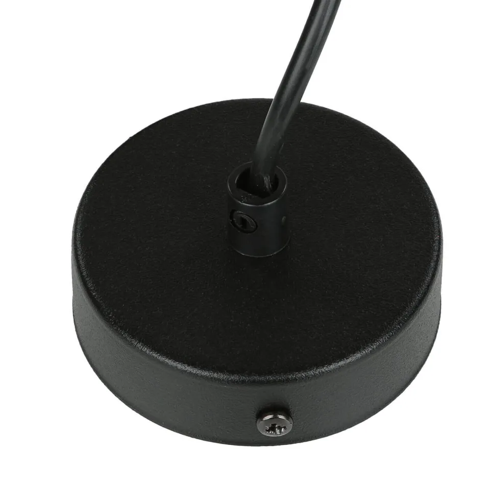 Hängelampe Schwarz innen Weiß Retro rund Esstisch