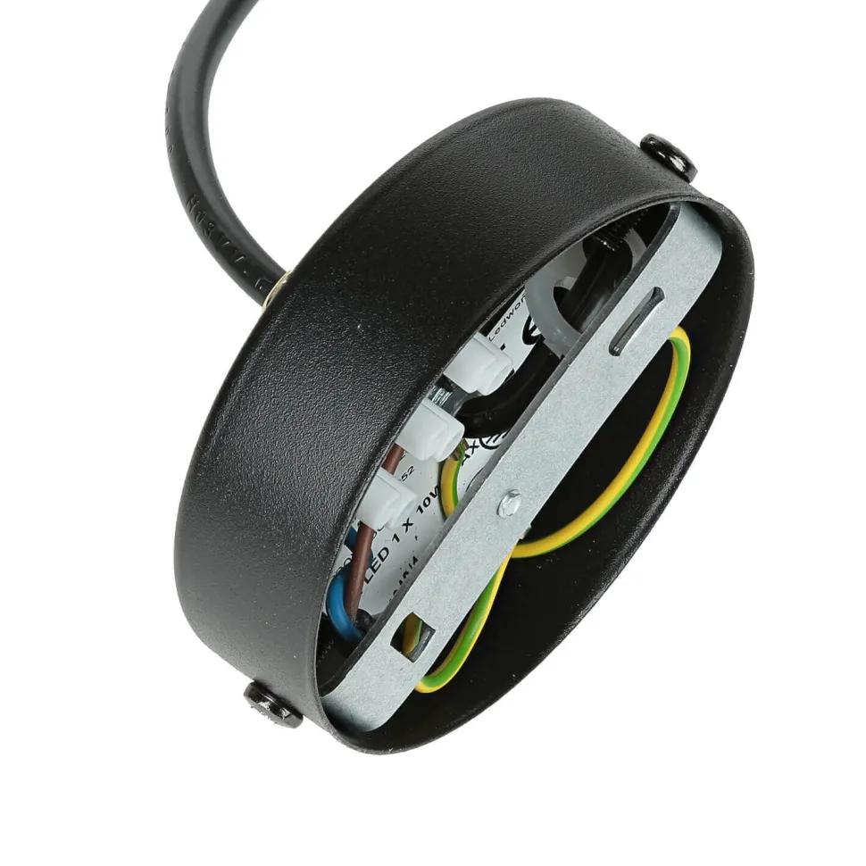 Hängelampe Schwarz innen Weiß Retro rund Esstisch