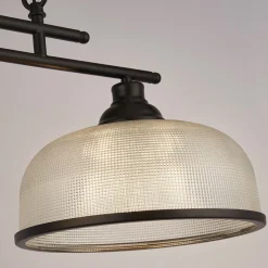 Hängelampe Schwarz Klar B: 99 cm 3-flammig E27 Glas Metall