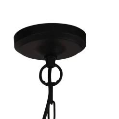 Hängelampe Schwarz Klar B: 30 cm E27 Glas Metall E27