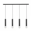 Hängelampe Schwarz Metall 4-flammig Modern Design