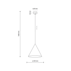 Hängelampe Schwarz Metall Ø 25 cm H: max. 160 cm E27