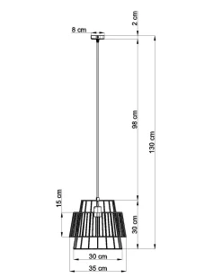 Hängelampe Schwarz Metall Ø35cm Modern E27 DALE