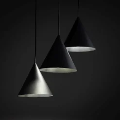 Hängelampe Schwarz verstellbar 3-flammig E27 Ø 42 cm CODY