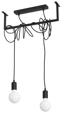 Hängelampe Schwarz verstellbar bis 150 cm E27