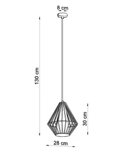 Hängelampe Schwarz Weiß geometrisch Ø 28 cm Modern E27