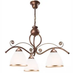 Hängelampe Shabby Braun Esstisch Jugendstil 3-flmg