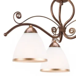 Hängelampe Shabby Braun Esstisch Jugendstil 3-flmg