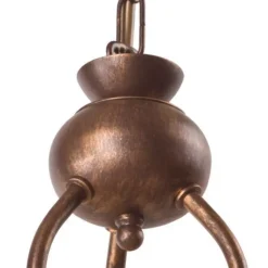 Hängelampe Shabby Braun Esstisch Jugendstil 3-flmg