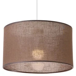 Hängelampe Stoff Ø 35 cm verstellbar wohnlich Modern E27 Braun