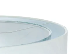 Hängelampe Stoff Ø 50 cm Weiß Hellblau marmoriert rund E27