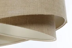 Hängelampe Stoff E27 D: 40 cm Natur Stoff Modern INGRAM