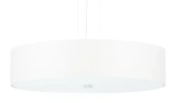 Hängelampe Stoff Glas Ø 50 cm rund Weiß 5x E27 ZIROLI