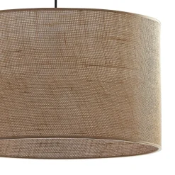Hängelampe Stoff Schirm Jute Ø 50 cm E27 Boho Style