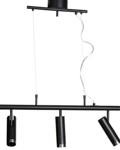 Hängelampe verstellbar L: 80 cm H: max. 140 cm Schwarz 3x GU10