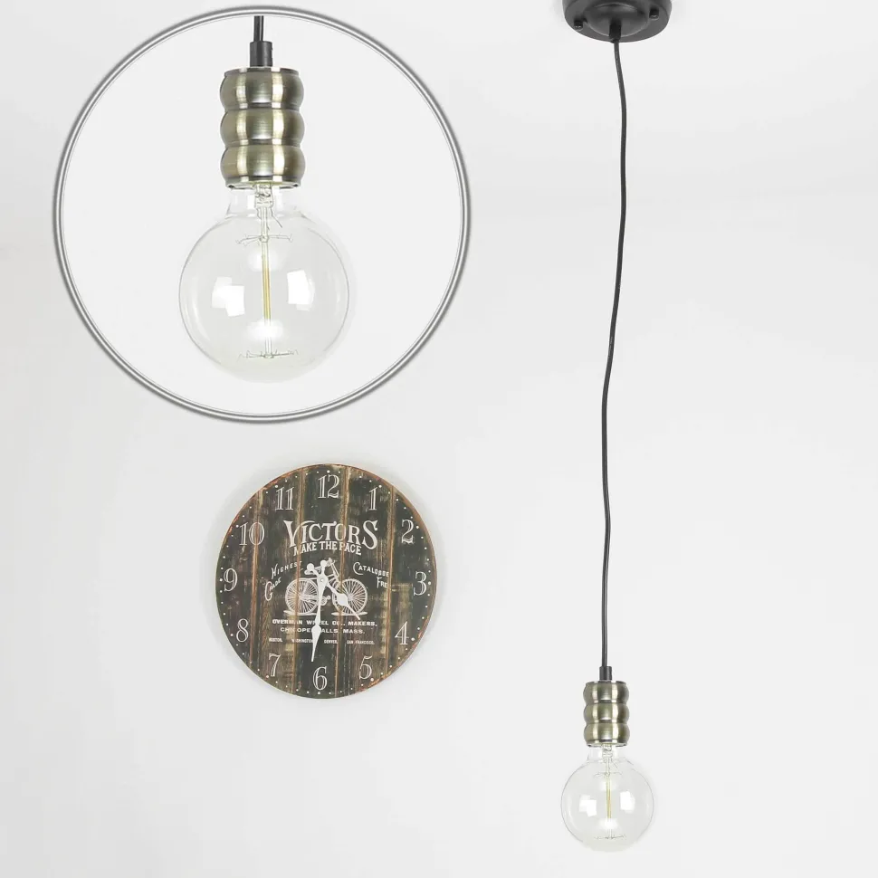 Hängelampe verstellbar Vintage E27 in Bronze