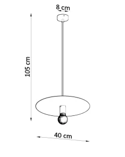 Hängelampe Weiß Ø 40 cm Metall E27 Küche Esszimmer