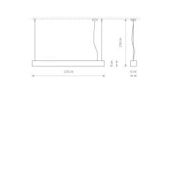 Hängelampe Weiß 3000 K 3200 lm T8 LED verstellbar B: 125 cm