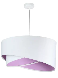 Hängelampe Weiß Flieder rund Ø50cm Esstisch