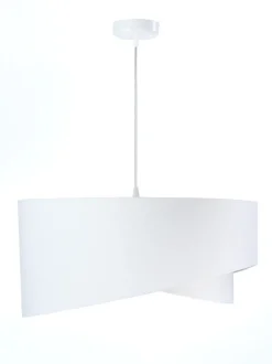 Hängelampe Weiß Flieder rund Ø50cm Esstisch