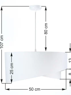 Hängelampe Weiß Flieder rund Ø50cm Esstisch