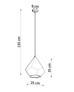 Hängelampe Weiß Keramik bemalbar geometrisch E27